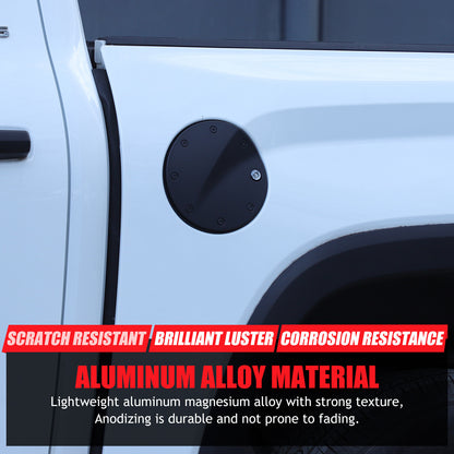 Black Door Fuel Tank Cover W/ Lock Gas Cap Tank Trim For Toyota Tundra 2022-2026 23