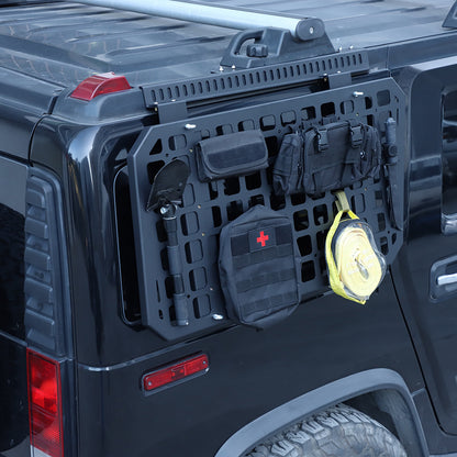 Alloy Rear Roof Climbing Ladder Rack Window Molle Panel For Hummer H2 2003-09 55