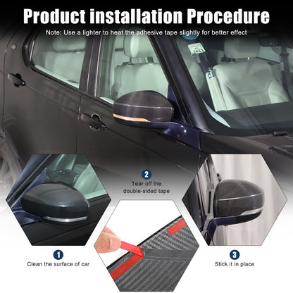 Real Carbon Fiber Rearview Mirror Trim For LR Range Rover Sport L494 14-22 US 3