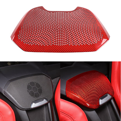 Red Real Carbon Fiber Rear Speaker Grille Trim For Corvette C8 1LT/2LT 2020+ 22