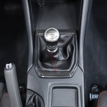 Real Carbon fiber Center Gear Shift Panel trim Cover for Subaru WRX VB MT 22+ 6
