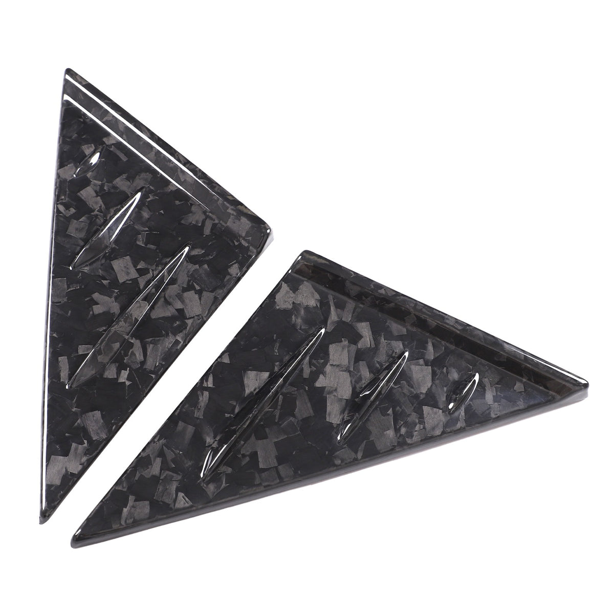 Forged Real Carbon Fiber A-Pillar Triangle Trim Cover For Corvette C8 2020+ 21