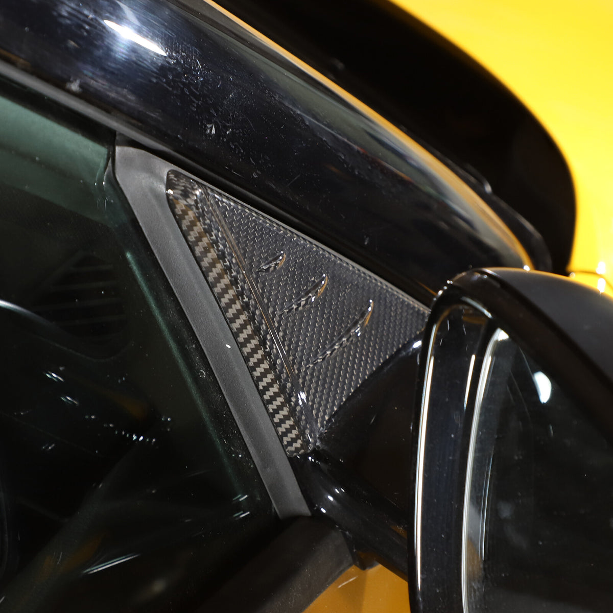 Real Carbon Fiber Mirror Side Anti-wind Buffeting Deflector For GR Supra 2020-23 6