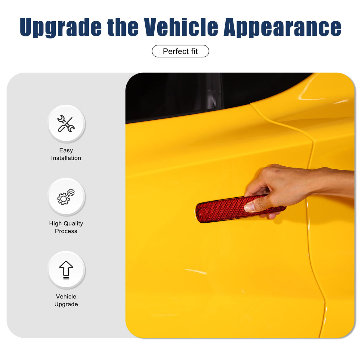 Red Real Carbon fiber Outside Door Handle Cover For Lotus EMIRA 2021-2025 18