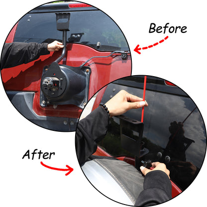 Alloy Rear Door Tailgate Flagpole Bracket Holder For Toyota FJ Cruiser 07-21 US 17