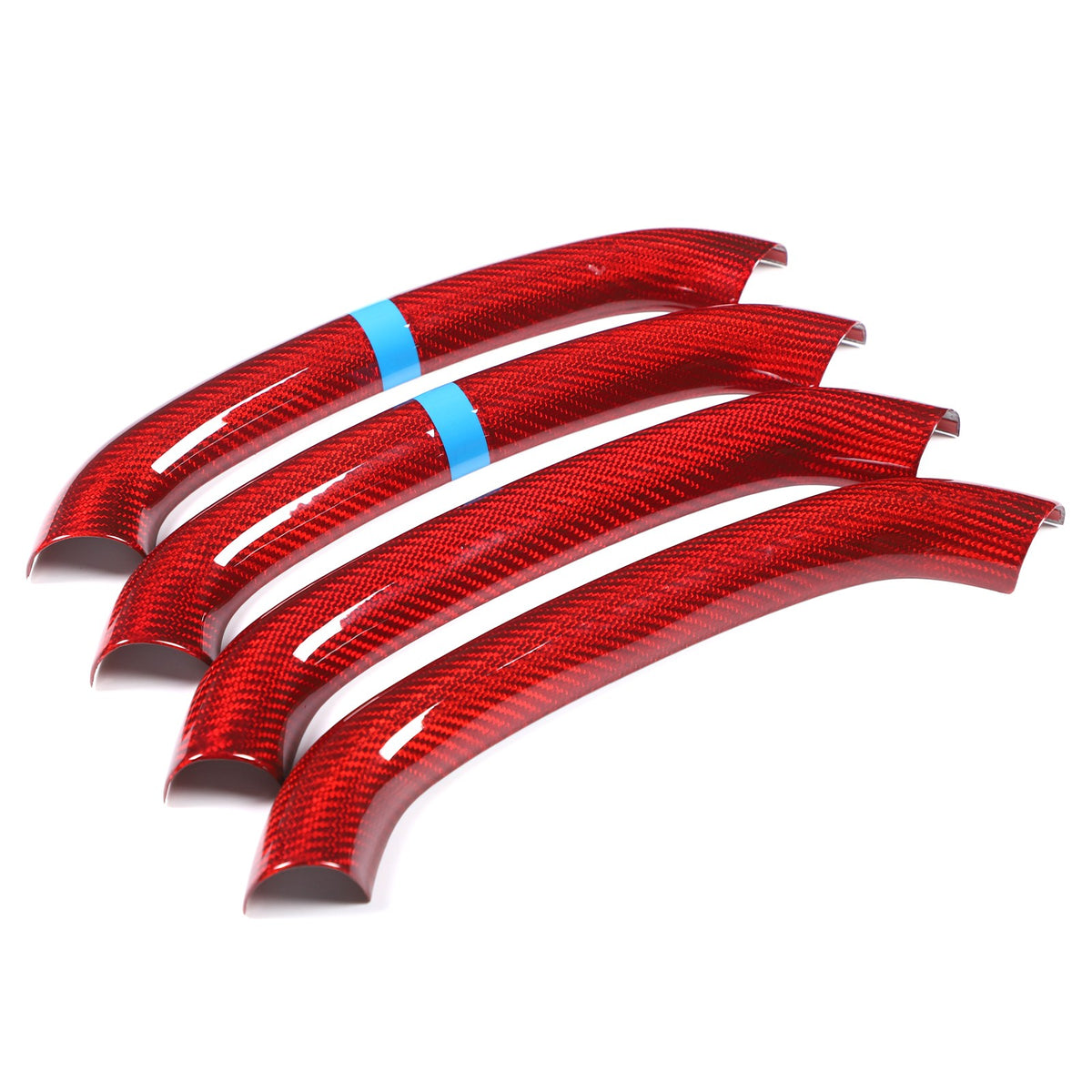 Red Real Carbon Fiber Blue Top Steering Wheel Cover Trim For Corvette C8 2020+ 16