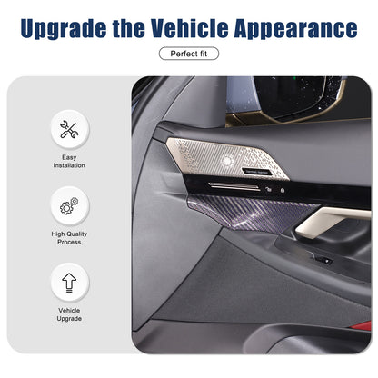 Real Carbon Fiber Interior Door Handle Panel Cover Trim For BMW 5 Series G60 24+ 10