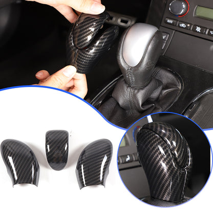 16xCarbon Fiber ABS Interior Center Console Panel Cover Trim Set For Corvette C6 4