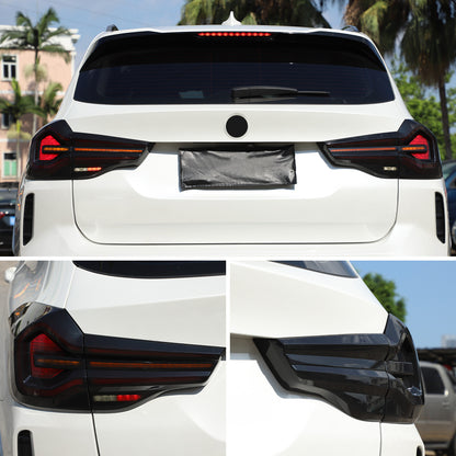 Smoked Blackout Tail Light Lamp Cover Overlay For BMW X3 G01/iX3/X3M F97 22-24 6