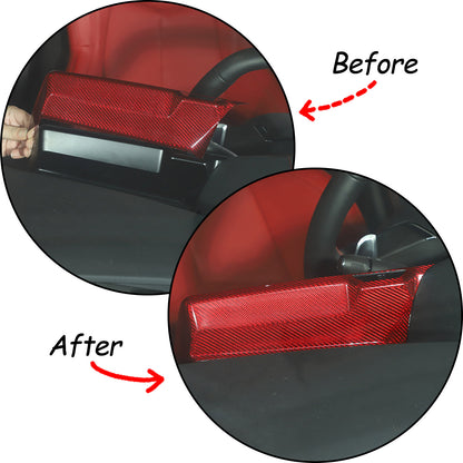 Red Real Carbon Fiber Full Interior Set Decor Trim Kit for Corvette C8 20-25 173