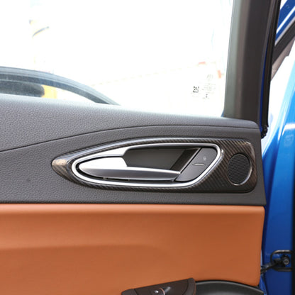 Real Carbon Fiber Inner Door Handle Trim Cover For Alfa Romeo Giulia 952 2017-20 6