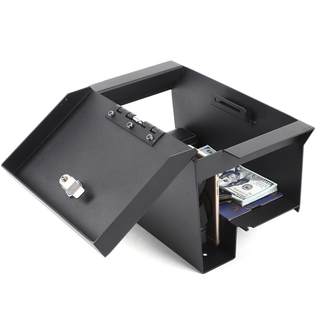 Electronic Fingerprint Lock Center Console Safe Box For Toyota Tundra 2022+ US 13