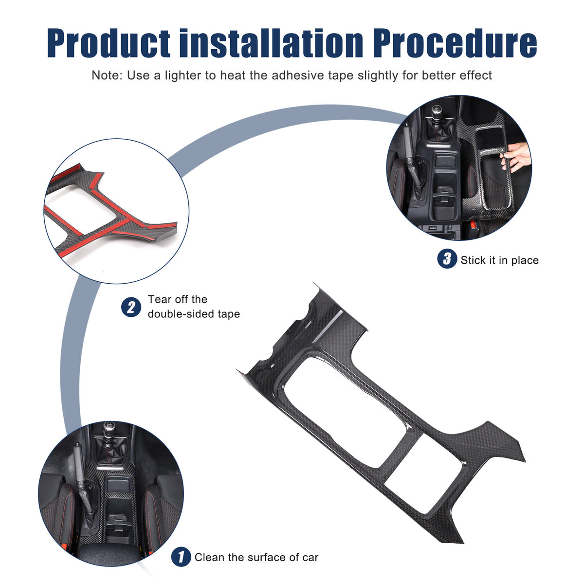 Real Carbon Fiber Console Gear Shift Panel For Subaru WRX STI VB S4 MT 2022 2024 13