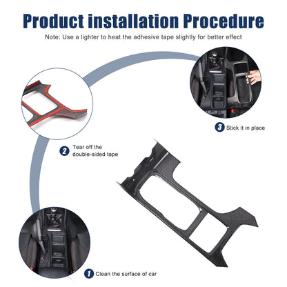Real Carbon Fiber Console Gear Shift Panel For Subaru WRX STI VB S4 MT 2022 2024 13