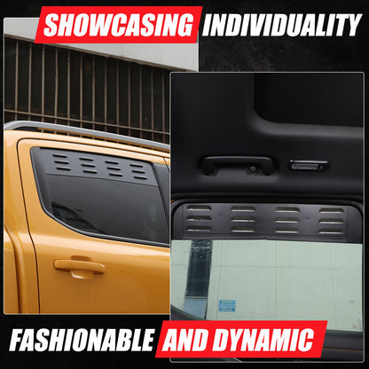 Aluminum Rear Door Window Louver Air Vent Panel Trim For Ford Ranger T9 2023+ 16