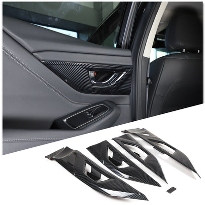 For Subaru Outback BT 2021-2023 Carbon Fiber Inner Door Handle Cover Trim Frame 16