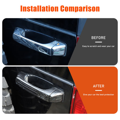 ABS Carbon Fiber Door Handle + Tailgate Cover Trim Bezel For Hummer H3 2005-2009 21