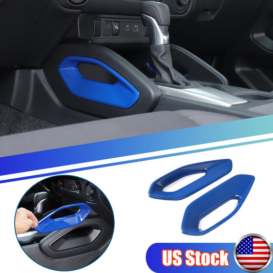 ABS Blue Center Console Side Armrest Frame Trim For Nissan Frontier 2022+ US 1