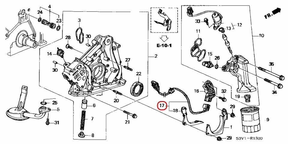 HONDA Crank Sensor Harness 37501-RCA-A01 OEM GENUINE 3