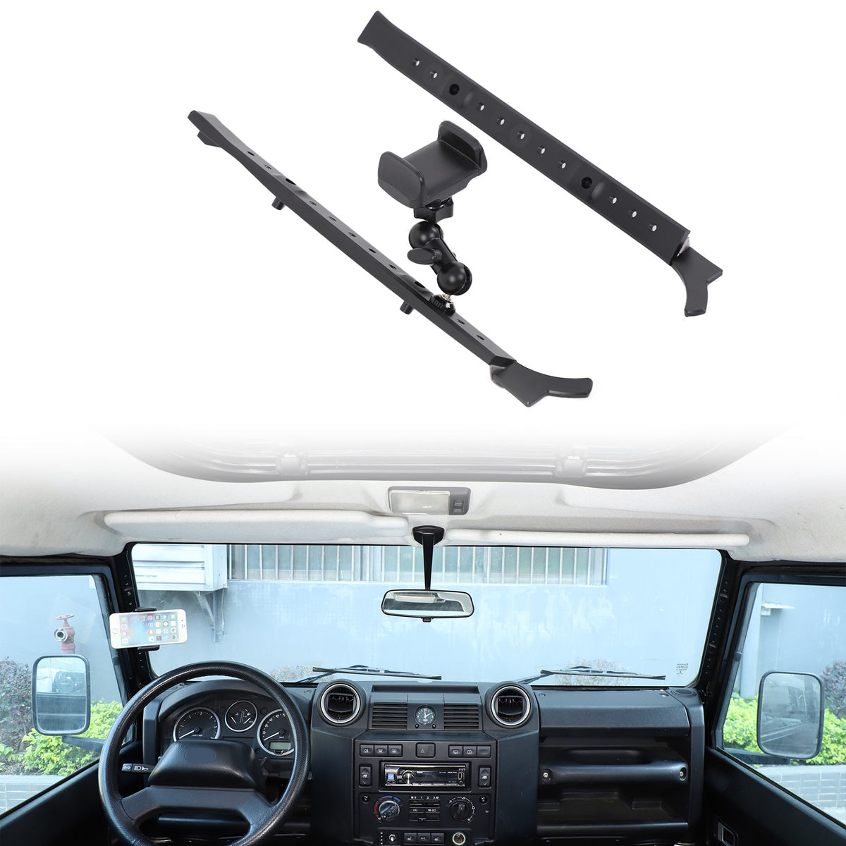 A-Pillar Mount Holder Bracket Clip For Land Rover Defender L316 2004-2018 10