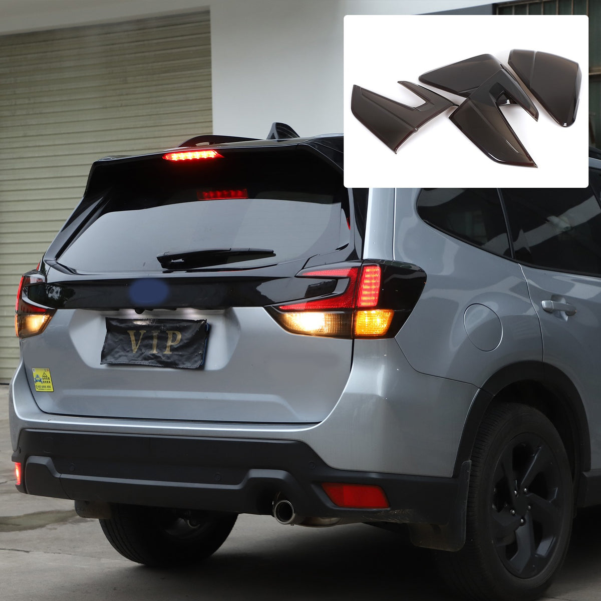 Gray ABS Smoked Tail Light Smoked Trim For Subaru Forester SL 2019-24 US 21