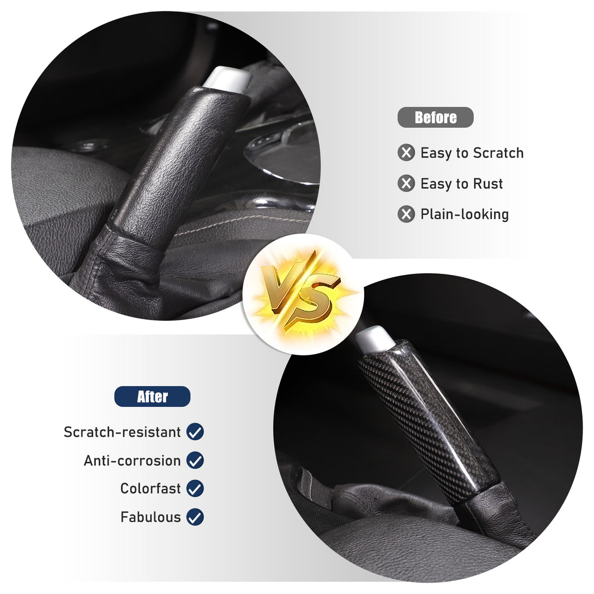 Real Dry Carbon Fiber Handbrake Lever Cover Trim For Corvette C6 2005-2013 22