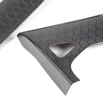 Real Honeycomb Carbon Fiber Interior Door Upper Panel trim Cover For Corvette C8 23