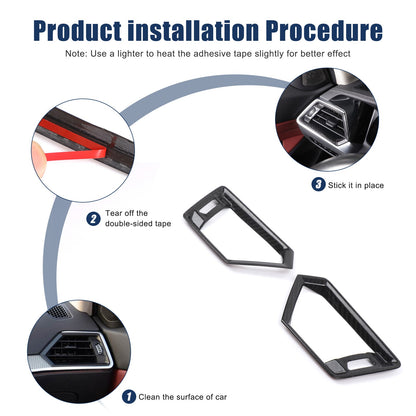 Real Carbon Fiber Side Air Vent Outlet Trim For BMW 3 Series G20 G21 20-22 4