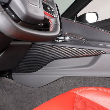 Carbon fiber ABS Console Gear Shift Side Trim Cover For Corvette C8 2020-2025 4