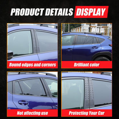 US Flag Alloy Window Center Pillar Trim Panel For Subaru Crosstrek 24+ 3