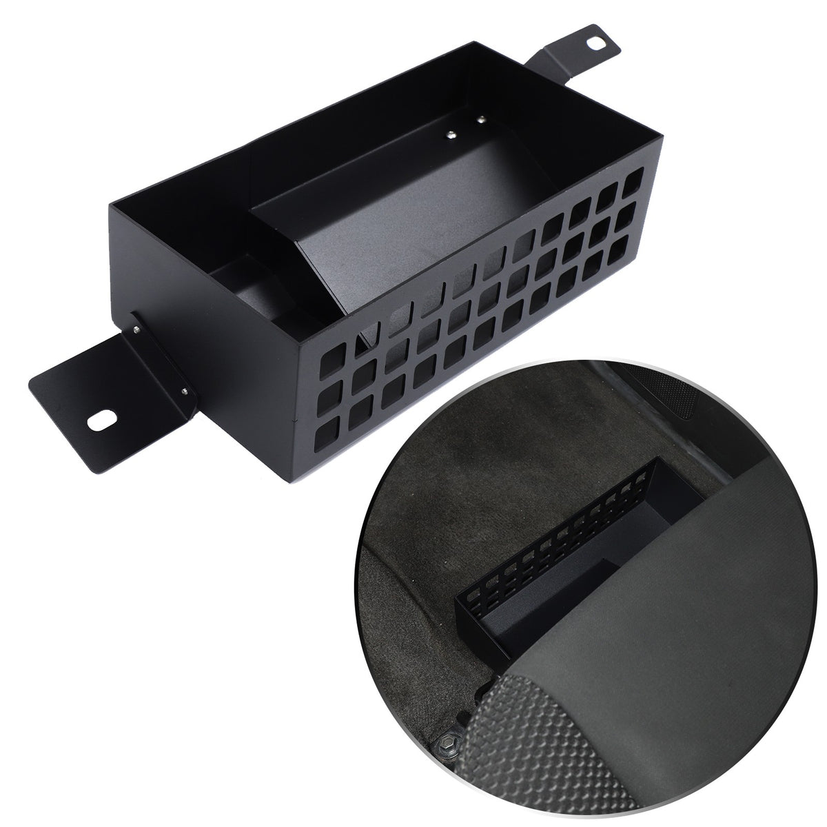 Aluminum Under Passenger Seat Storage Basket Tray For Nissan Frontier 2009-2017 20