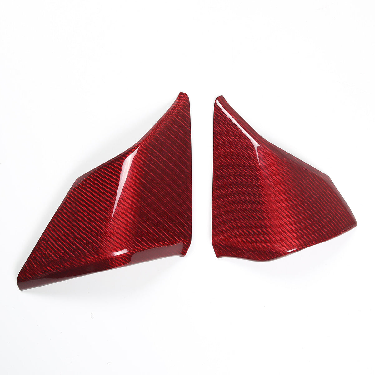 Red Carbon Fiber Dashboard Instrument Upper Frame Cover Trim For 20+ Corvette C8 17