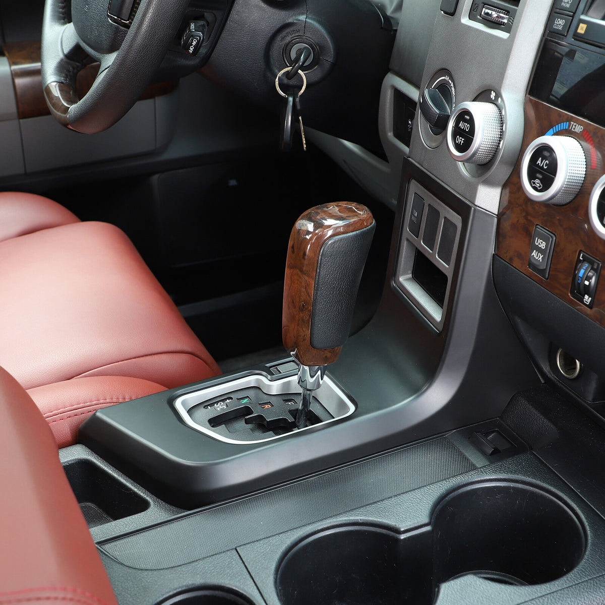 Matte Black Central Gear Shift Panel Cover Trim For Toyota Tundra 2007-2013 US 6