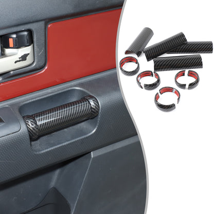 Carbon Fiber ABS Inner Door Handle Cover Trim For Toyota FJ Cruiser 2007-2021 4