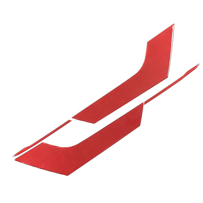 For Jaguar F-TYPE 2013-2022 Door Bottom anti-Kick Panel Trim Red Carbon Fiber 3