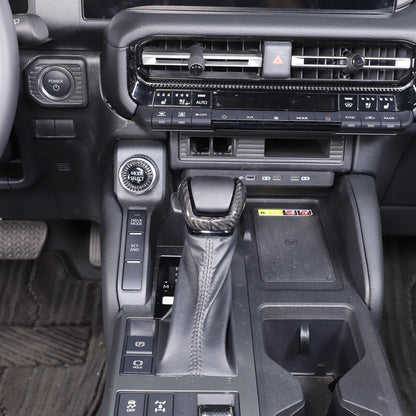 Real Carbon Fiber Center Gear Shift Knob Trim For Toyota Land Cruiser LC250 24+ 9