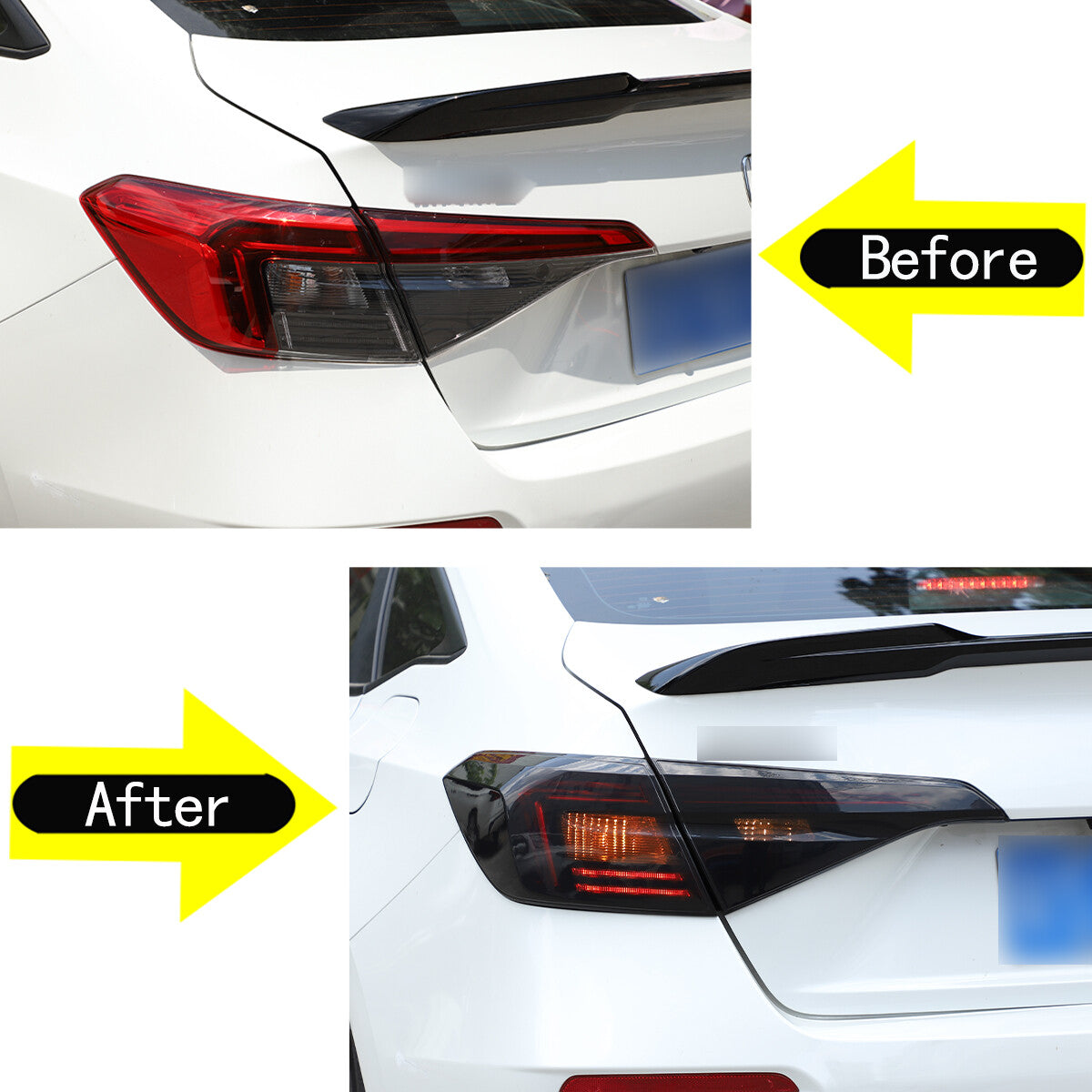 Smoked Blackout Tail Light Lamp Cover Overlay Trim For Honda Civic Sedan 2022+ 10