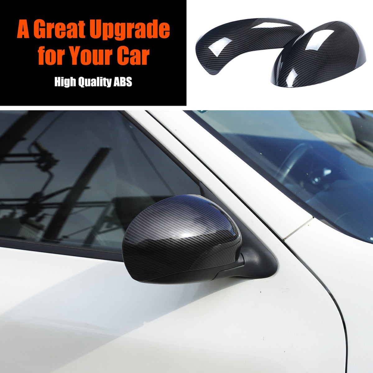 Carbon Fiber ABS Full Wrap Exterior Side Mirror Cover For Nissan Juke2010-2014 11