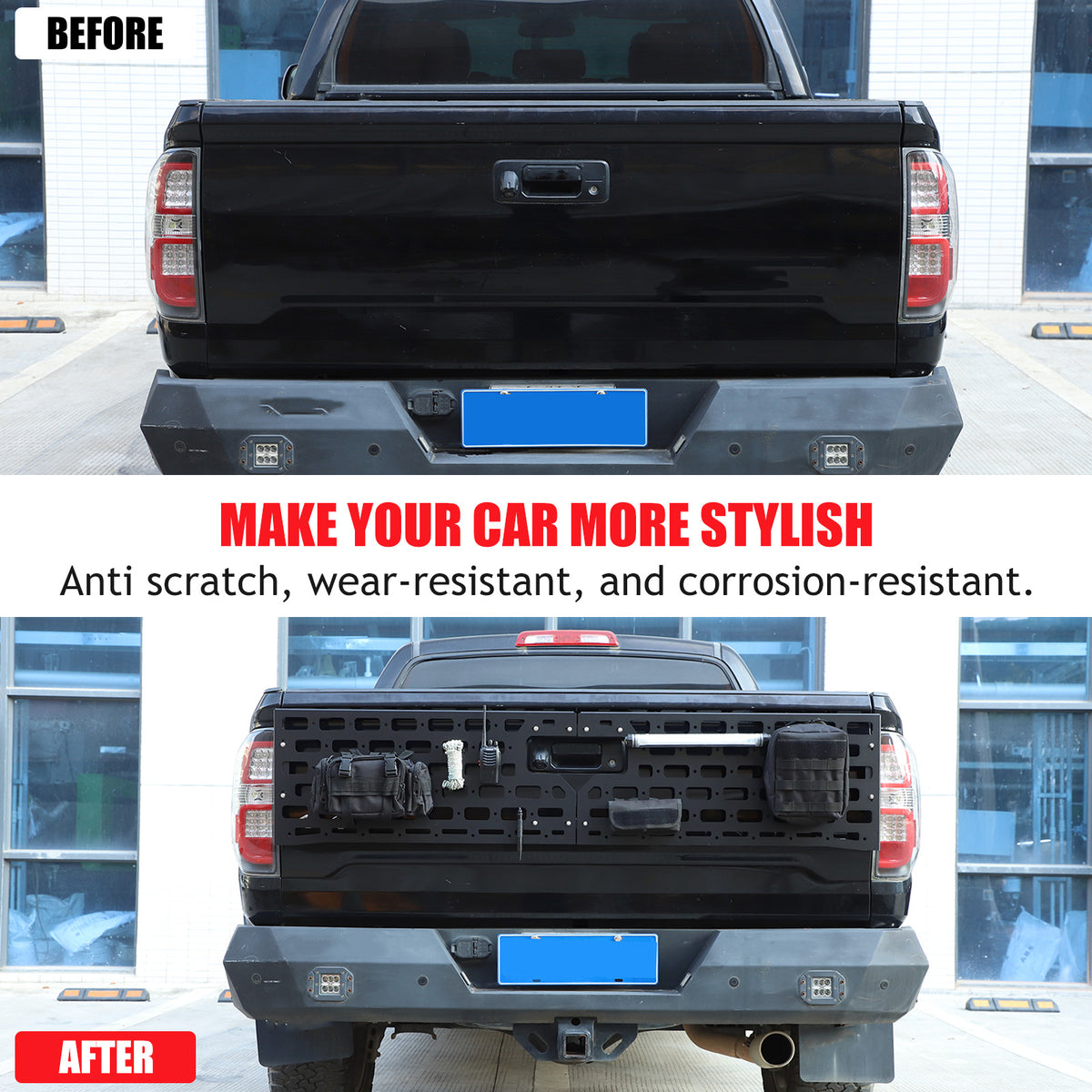 Rear Bed Molle Panel Truck Bed Tailgate Molle Panel For Toyota Tundra 2014-2021 16