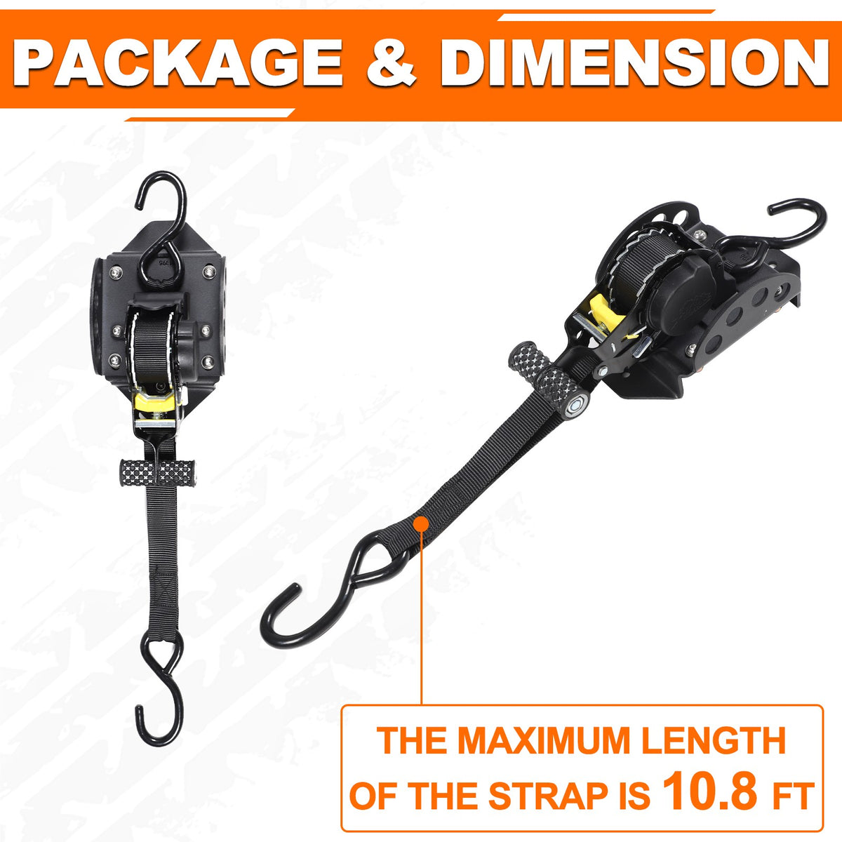 Carbon Steel Truck Bed Tie Down Ratchet Strap For Nissan Frontier 2009-2017 US 7