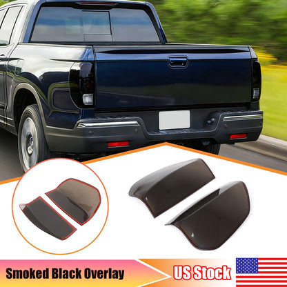 Transparent Gray Smoked Tail Light Cover Trim For Honda Ridgeline 2017+ US 1