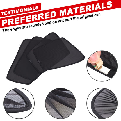 Front Rear Window Sun Shade Cover Mesh Shield For Mitsubishi L200 Triton 2015-23 8
