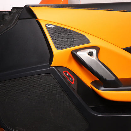 Sports Red ABS Interior Decoration Cover Trim Kit For Corvette C7 2014-19 - Styles 6-10 41