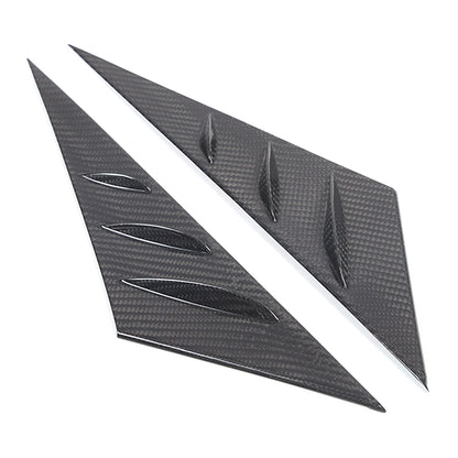 Real Carbon Fiber Window Triangle A-Pillar Cover Trim For Corvette C6 2005-13 3