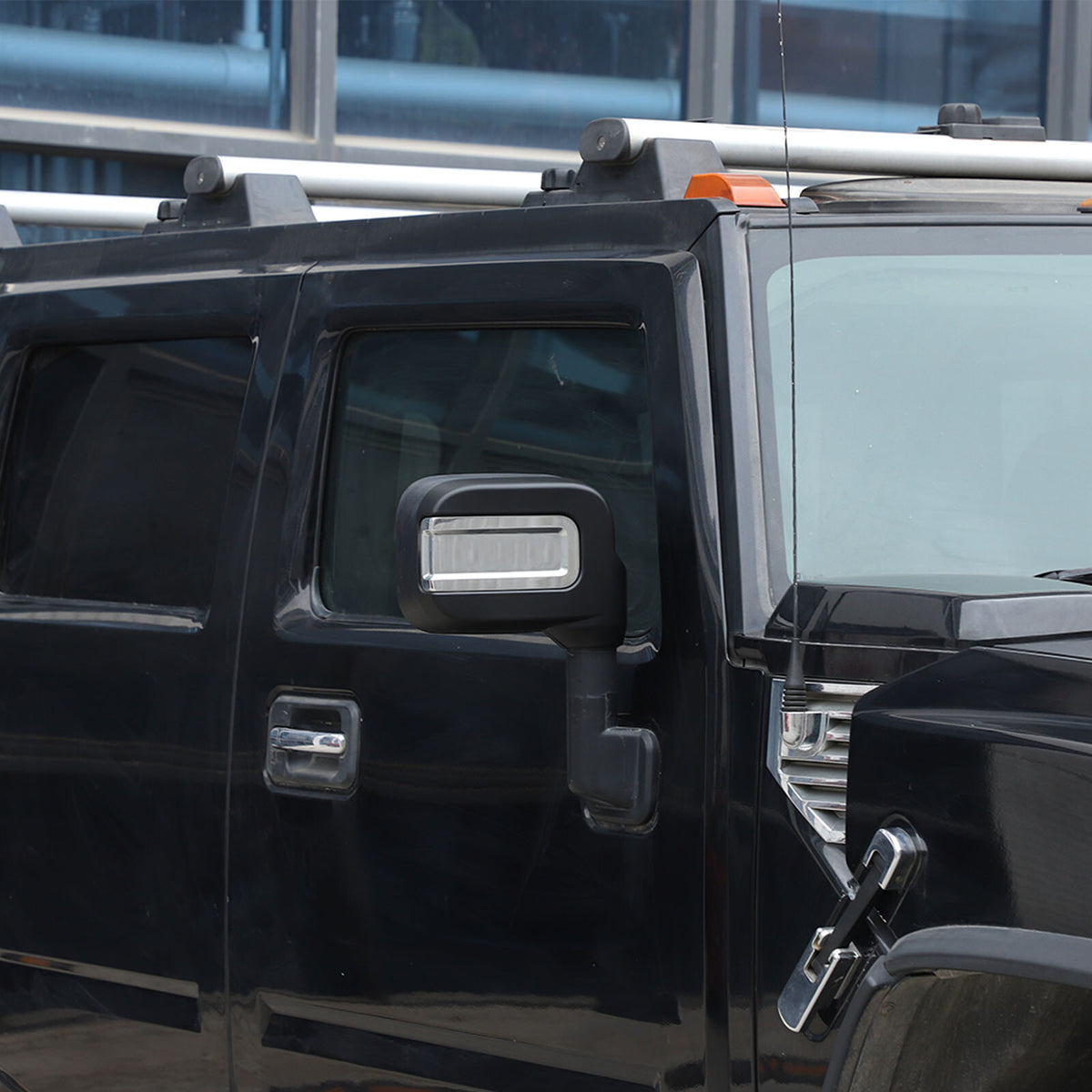 Matte Black Side Rear Exterior Door Mirror Cap Cover For Hummer H2 2003-09 US 7