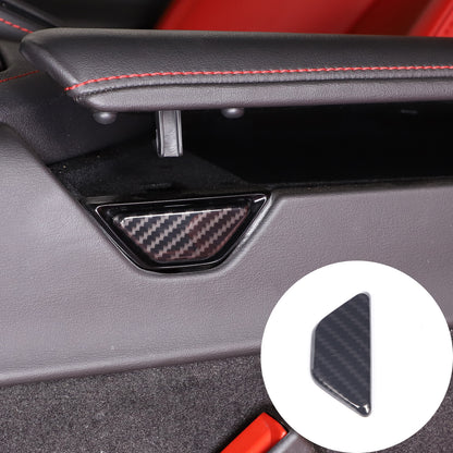 2pcs ABS Carbon Fiber Interior Center Armrest Trim Cover For Corvette C8 2020-26 16