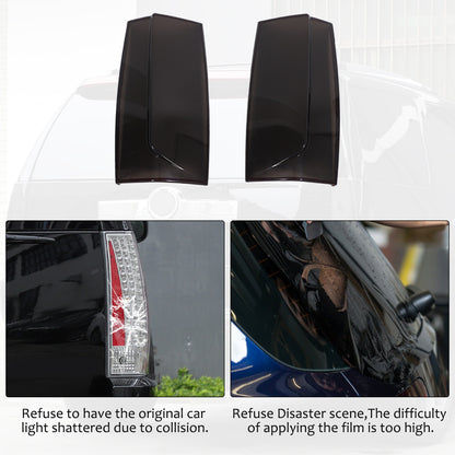 Gray Smoked ABS Taillight Blackened Shell Trim For Cadillac Escalade 2007-2014 4
