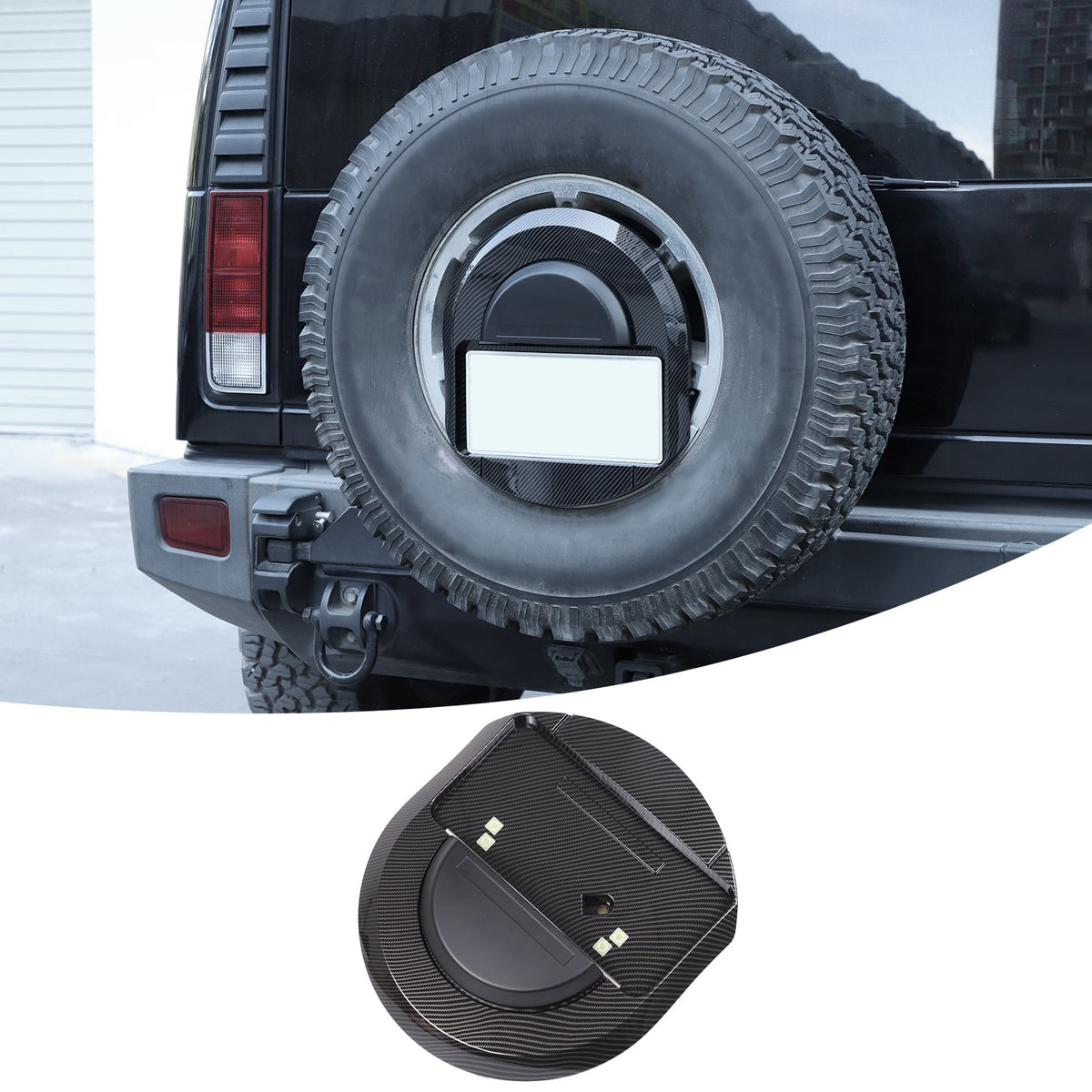 Carbon Spare Tire License Plate Bracket OE:25782333 For Hummer H2 2003-2009 16