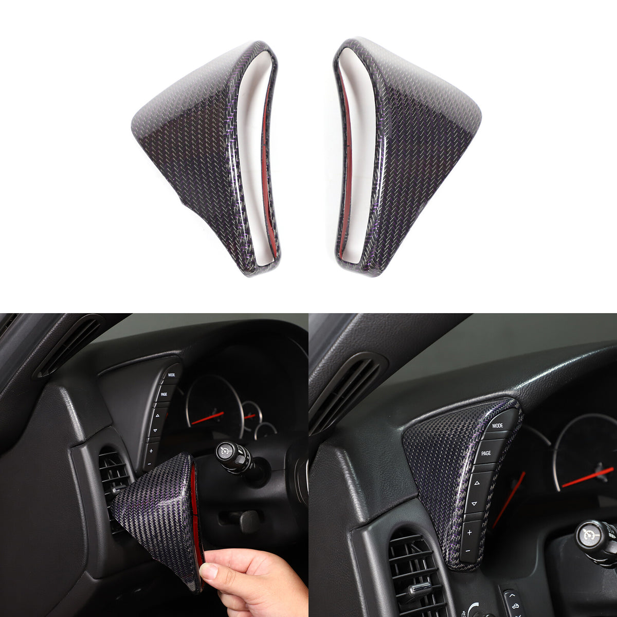 Real Carbon Fiber Interior Dashboard Console Frame Trim For Corvette C6 2005-13 3