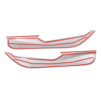Yellow Carbon Fiber Interior Door Anti-kick Panel Cover Trim For Corvette C8 20+ 16